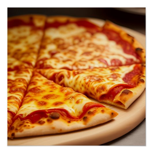 Poster Pizza au fromage (Devant)