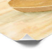 Poster Pizza au Fromage Classique Aquarelle (Coin)