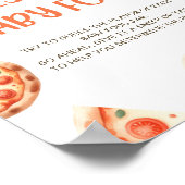 Poster Pizza Baby shower Devinez Le Panneau Alimentaire B (Coin)