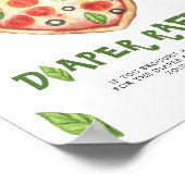 Poster Pizza baby shower - diaper raffle (Coin)