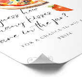 Poster Pizza Baby shower Guess the Kisses (Coin)