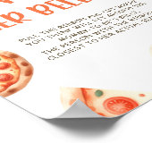 Poster Pizza Baby shower Jeu Signe Quelle Est La Grosse T (Coin)