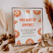 Poster Pizza Baby shower My Water Broke Jeu