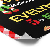 Poster Pizza bienvenue signe Pizza vert rouge fête pizza (Coin)