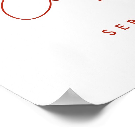 Poster Pizza & Bière Couples Décontractés Fête des mariée (Coin)