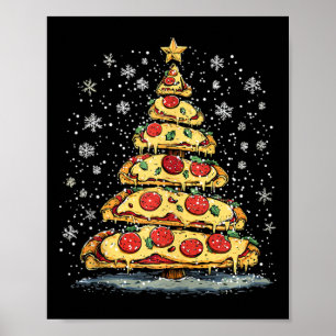 Poster Pizza Christmas Tree Restauration Rapide Noël Homm