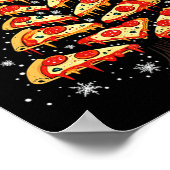 Poster Pizza Christmas Tree Restauration Rapide Noël Homm (Coin)