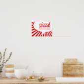 Poster pizza! : comic speech bubble (Cuisine)