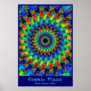 Poster Pizza cosmique