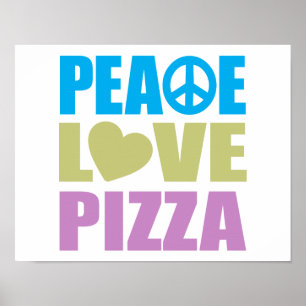 Poster Pizza d'amour de paix