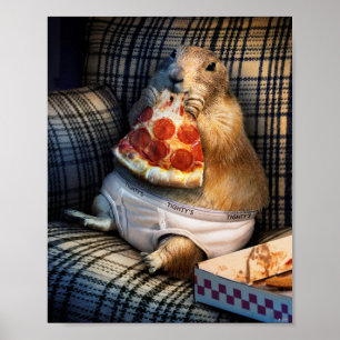 Poster Pizza de chien des Prairies
