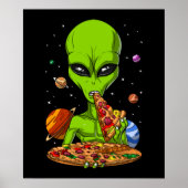 Poster Pizza de l'espace pour manger Alien (Devant)
