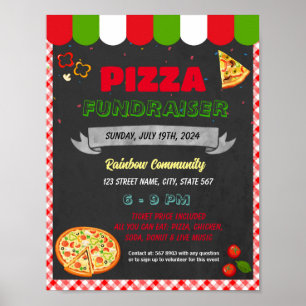 Poster Pizza Dinner modèle de l'événement de collecte de