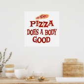 Poster Pizza fait le bien (Cuisine)