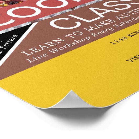 Poster Pizza fraîche, classes de Cuisines Publicité (Coin)