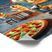 Poster Pizza Lunaire Boutique Artwork Espace Thème (Coin)