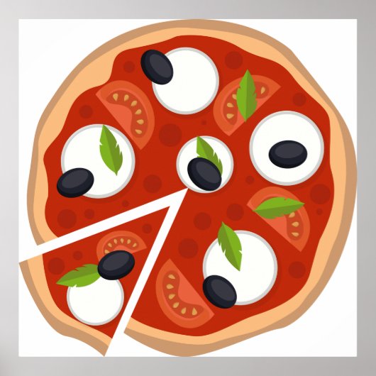 Poster Pizza Mozzarella (Devant)