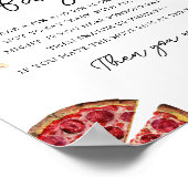 Poster Pizza ne pas dire Baby shower jeu (Coin)