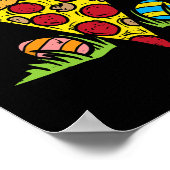 Poster Pizza Pâques Slice Bunny Oars Amusants Snack (Coin)