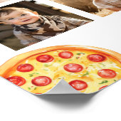 Poster Pizza Party Boy Anniversaire Photo Jalon Signal (Coin)
