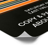 Poster pizza party stripes (Coin)