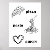 Poster Pizza Pasta & Amore (Devant)
