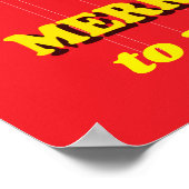 Poster Pizza Restaurant Signal client Merci de Noël (Coin)