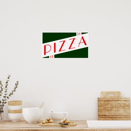 Poster pizza rétro (Cuisine)