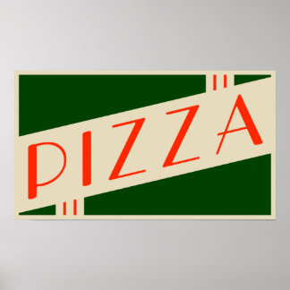 Poster pizza rétro