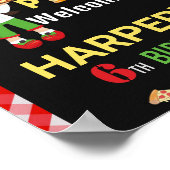 Poster Pizza signe fête de bienvenue fête d'anniversaire  (Coin)