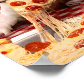 Poster Pizza Slice mangeur de chien (Coin)