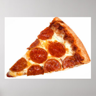 Poster Pizza tranchée de SlipperyJoe's pepperoni fromage