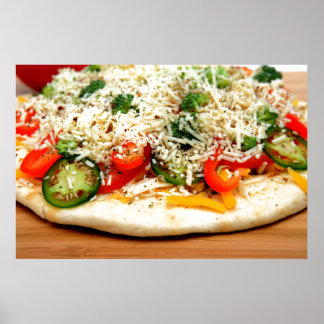 Poster Pizza végétale gourmande