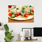 Poster Pizza végétale gourmande (Bureau à domicile)