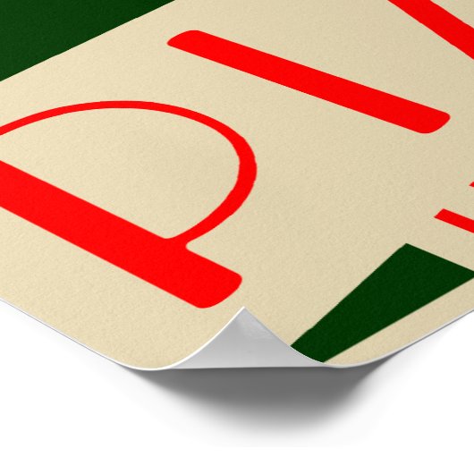 Poster pizza vintage (Coin)