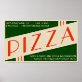 Poster pizza vintage (Devant)