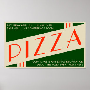 Poster pizza vintage