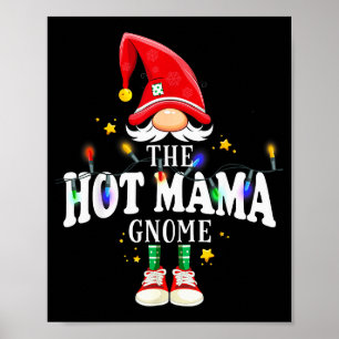 Poster Pjs assortis pour Noël Le Gnome Maman Chaude X-mas