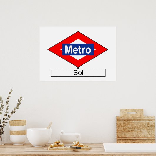 Poster Placa de la estación de Metro de Sol (Cuisine)
