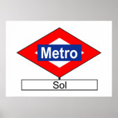 Poster Placa de la estación de Metro de Sol (Devant)