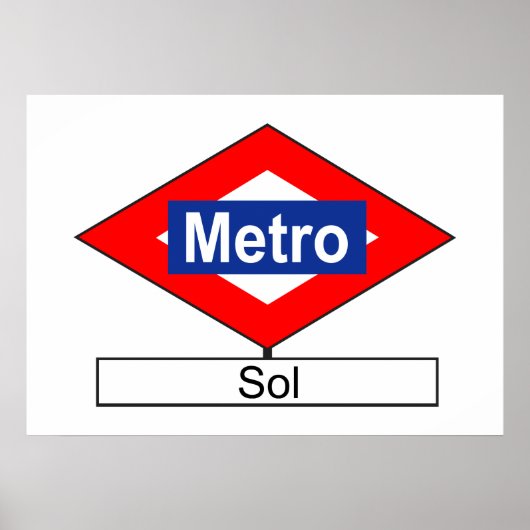 Poster Placa de la estación de Metro de Sol (Devant)