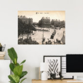 Poster Place Darcy, Dijon, France Vintage (Bureau à domicile)