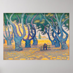 Poster Place des Lices, St Tropez Par Paul Signac
