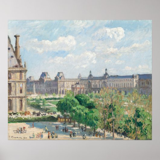 Poster Place du Carrousel, Paris (1900) par Pissarro (Devant)