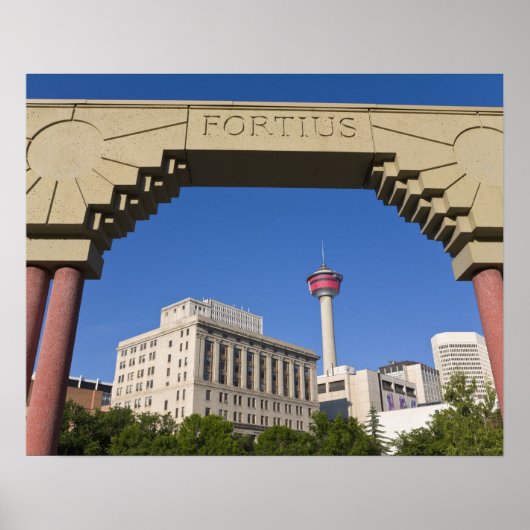 Poster Place olympique et tour de Calgary, Alberta, Canad (Devant)