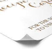 Poster Place Recette Carte Ici Pink Floral Douche Panneau (Coin)