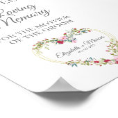 Poster Place réservé pour le mariage Souvenir affectueux  (Coin)