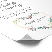 Poster Place réservée aux proches pour le mariage Cœur fl (Coin)