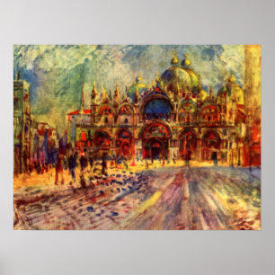 Poster Place Saint-Marc, Venise par Pierre Renoir
