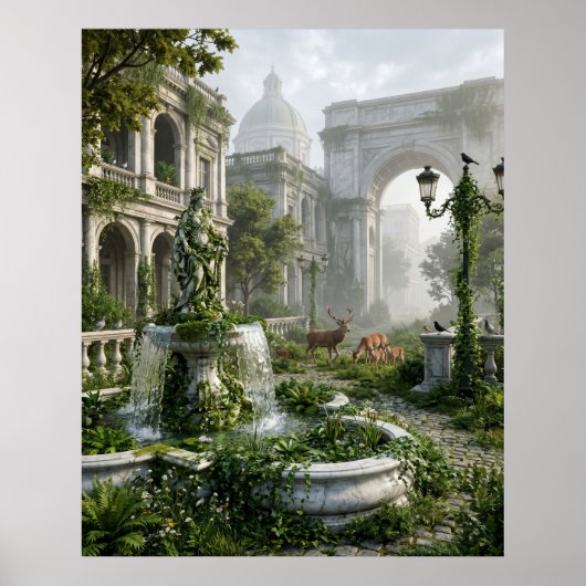 Poster Place silencieux avec faune (Devant)